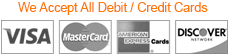 we accept all credit / Debit Cards
